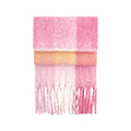Pink - Front - Beechfield Checkered Fluffy Scarf