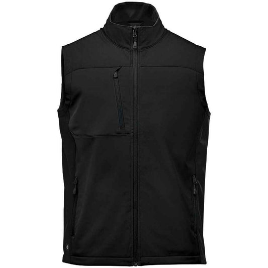 Black - Front - Stormtech Mens Cascades Softshell Body Warmer