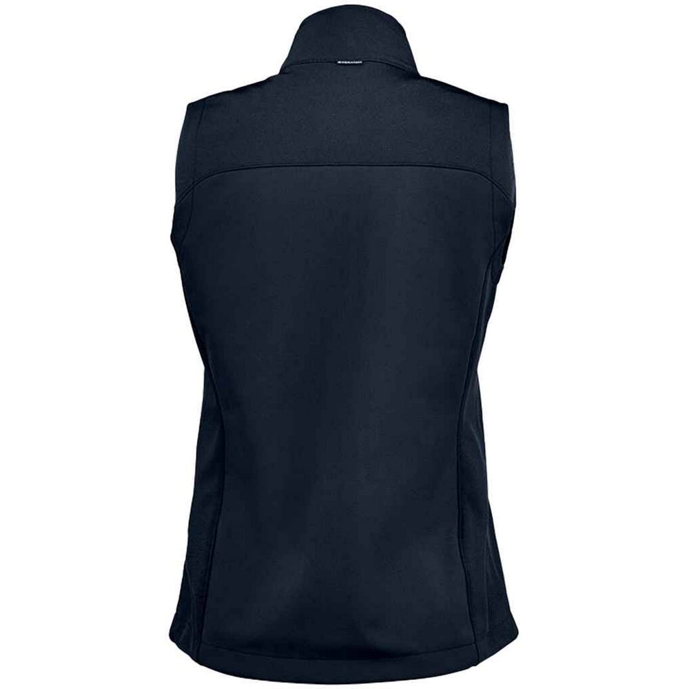Navy - Back - Stormtech Womens-Ladies Cascades Softshell Body Warmer