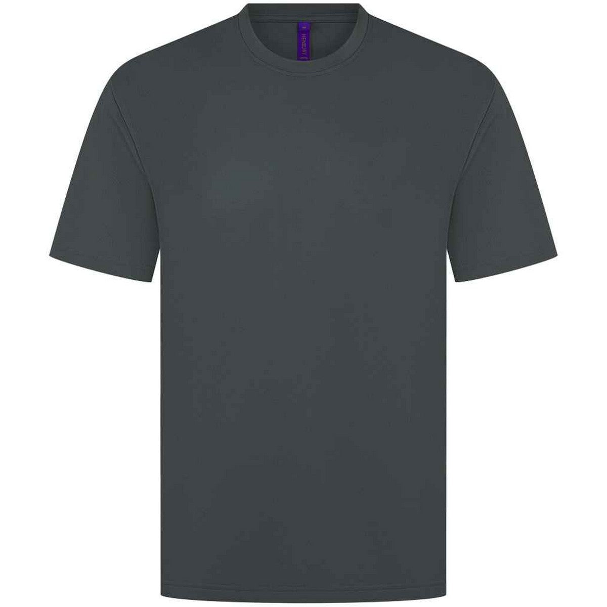 Charcoal - Front - Henbury Unisex Adult CoolPlus Moisture Wicking T-Shirt