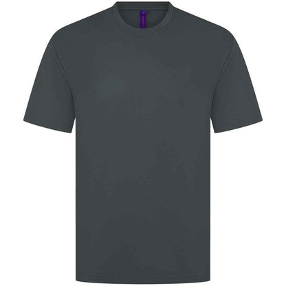 Charcoal - Front - Henbury Unisex Adult CoolPlus Moisture Wicking T-Shirt