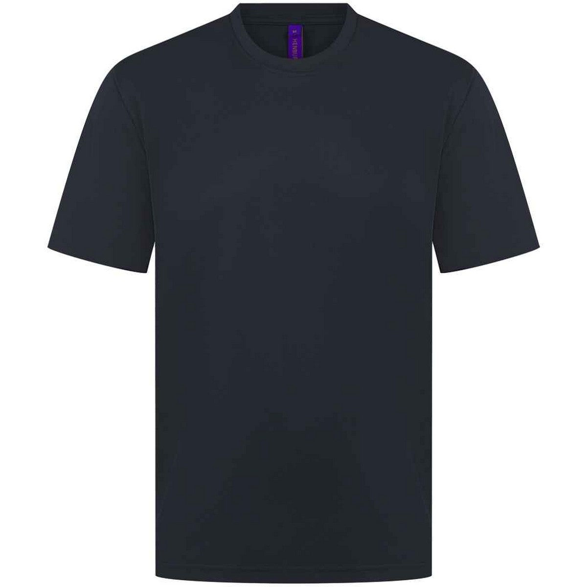 Navy - Front - Henbury Unisex Adult CoolPlus Moisture Wicking T-Shirt