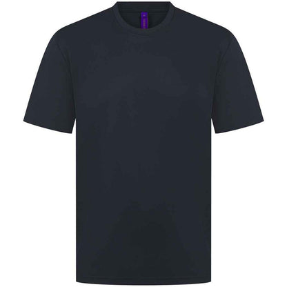 Navy - Front - Henbury Unisex Adult CoolPlus Moisture Wicking T-Shirt