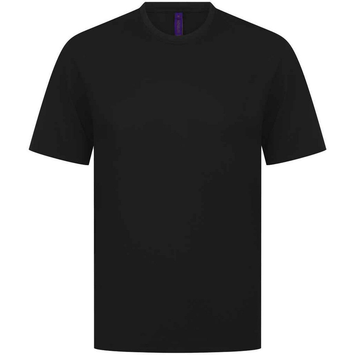 Black - Front - Henbury Unisex Adult CoolPlus Moisture Wicking T-Shirt