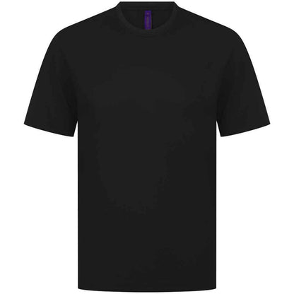 Black - Front - Henbury Unisex Adult CoolPlus Moisture Wicking T-Shirt