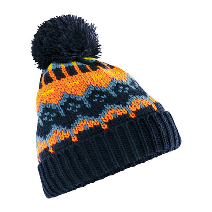 Blazing Blue - Front - Beechfield Unisex Adult Retro Skiing Beanie