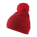 Classic Red - Back - Beechfield Womens-Ladies Snow Luxe Beanie