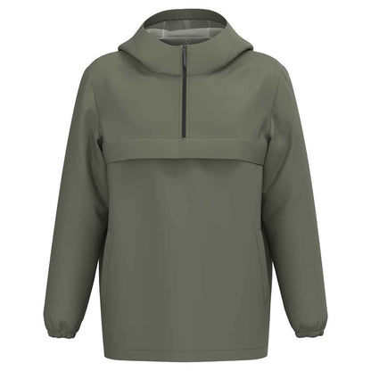 Organic Khaki - Front - Native Spirit Unisex Adult Waterproof Quarter Zip Windbreaker