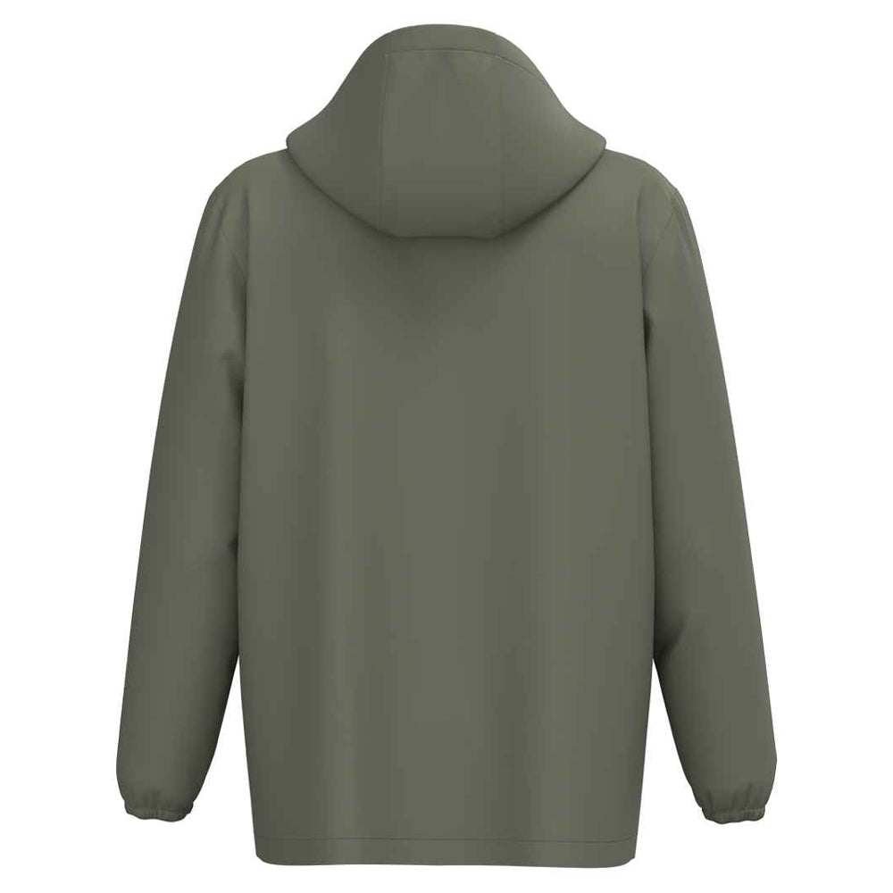 Organic Khaki - Back - Native Spirit Unisex Adult Waterproof Quarter Zip Windbreaker