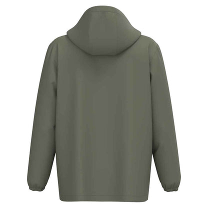 Organic Khaki - Back - Native Spirit Unisex Adult Waterproof Quarter Zip Windbreaker