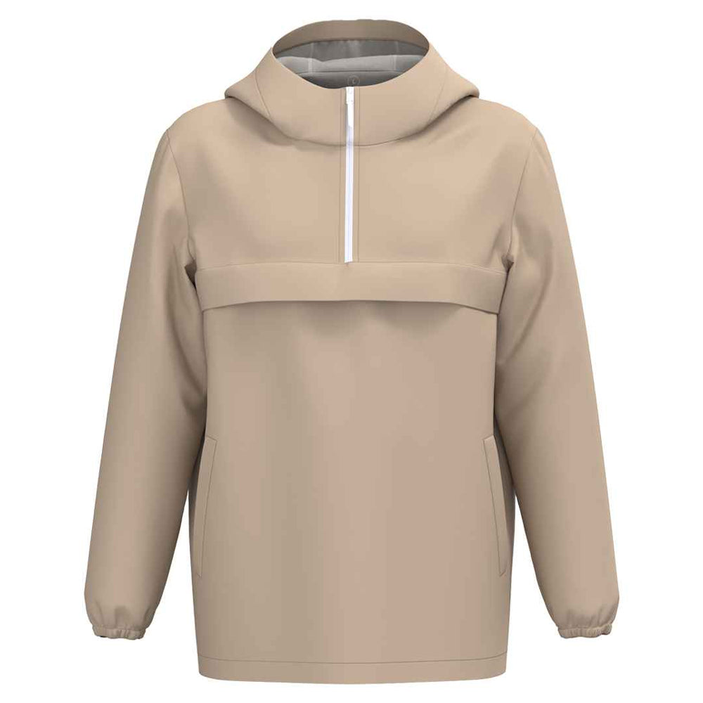 Wet Sand - Front - Native Spirit Unisex Adult Waterproof Quarter Zip Windbreaker