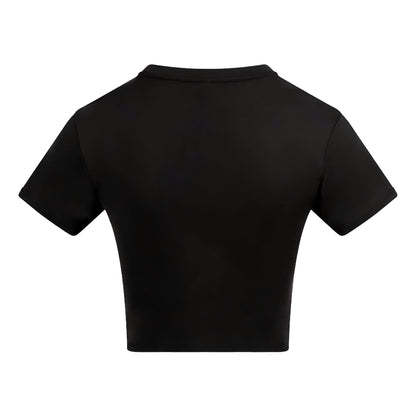 Jet Black - Back - Awdis Womens-Ladies Recycled Crop T-Shirt