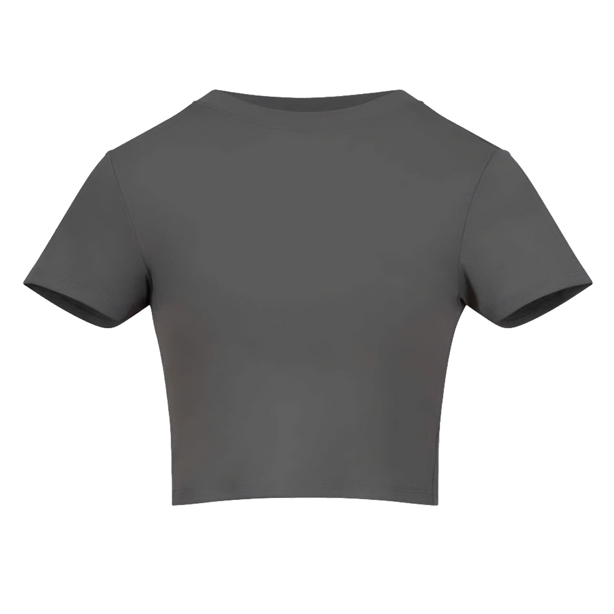 Platinum Grey - Front - Awdis Womens-Ladies Recycled Crop T-Shirt