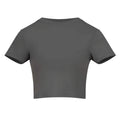Platinum Grey - Front - Awdis Womens-Ladies Recycled Crop T-Shirt