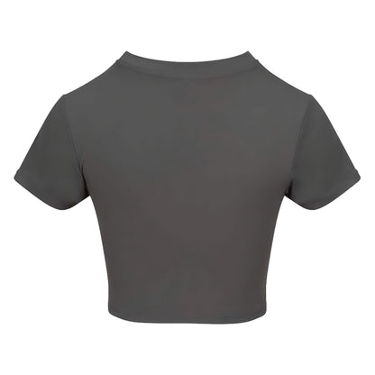 Platinum Grey - Back - Awdis Womens-Ladies Recycled Crop T-Shirt