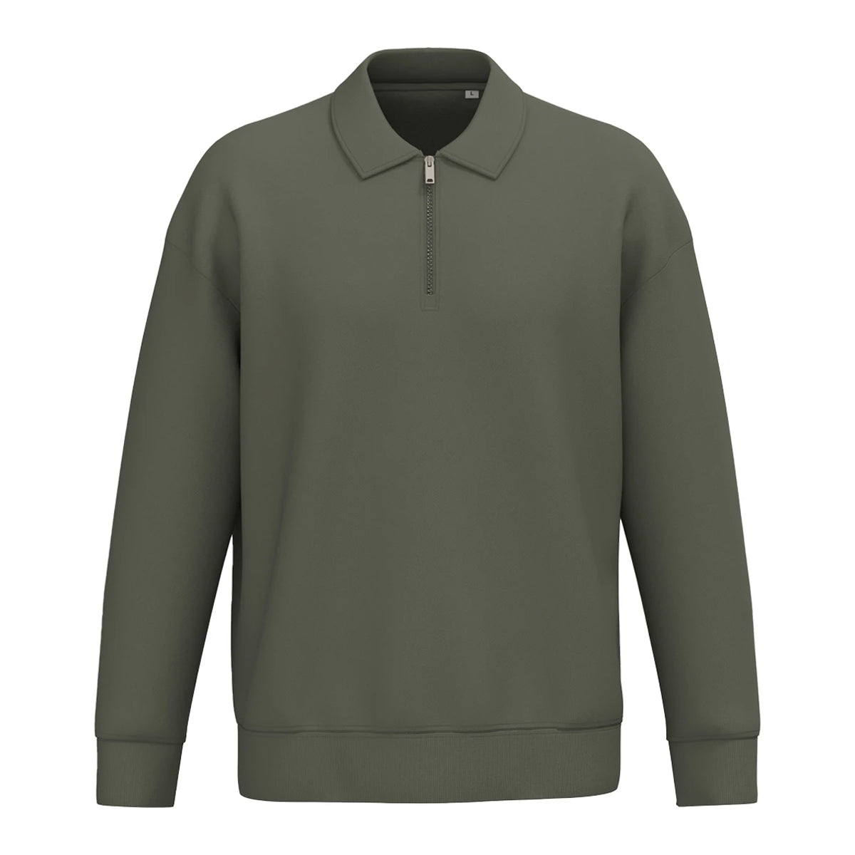 Organic Khaki - Front - Native Spirit Unisex Adult Quarter Zip Sweatshirt