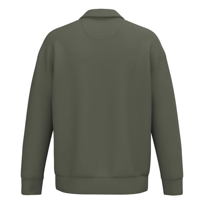 Organic Khaki - Back - Native Spirit Unisex Adult Quarter Zip Sweatshirt