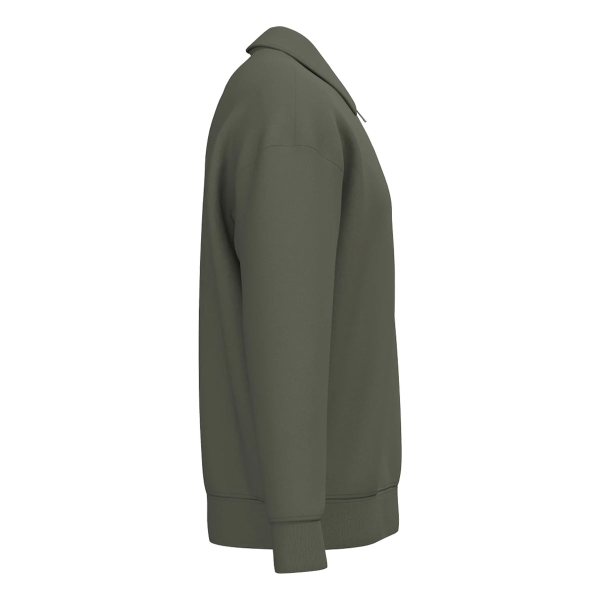 Organic Khaki - Side - Native Spirit Unisex Adult Quarter Zip Sweatshirt