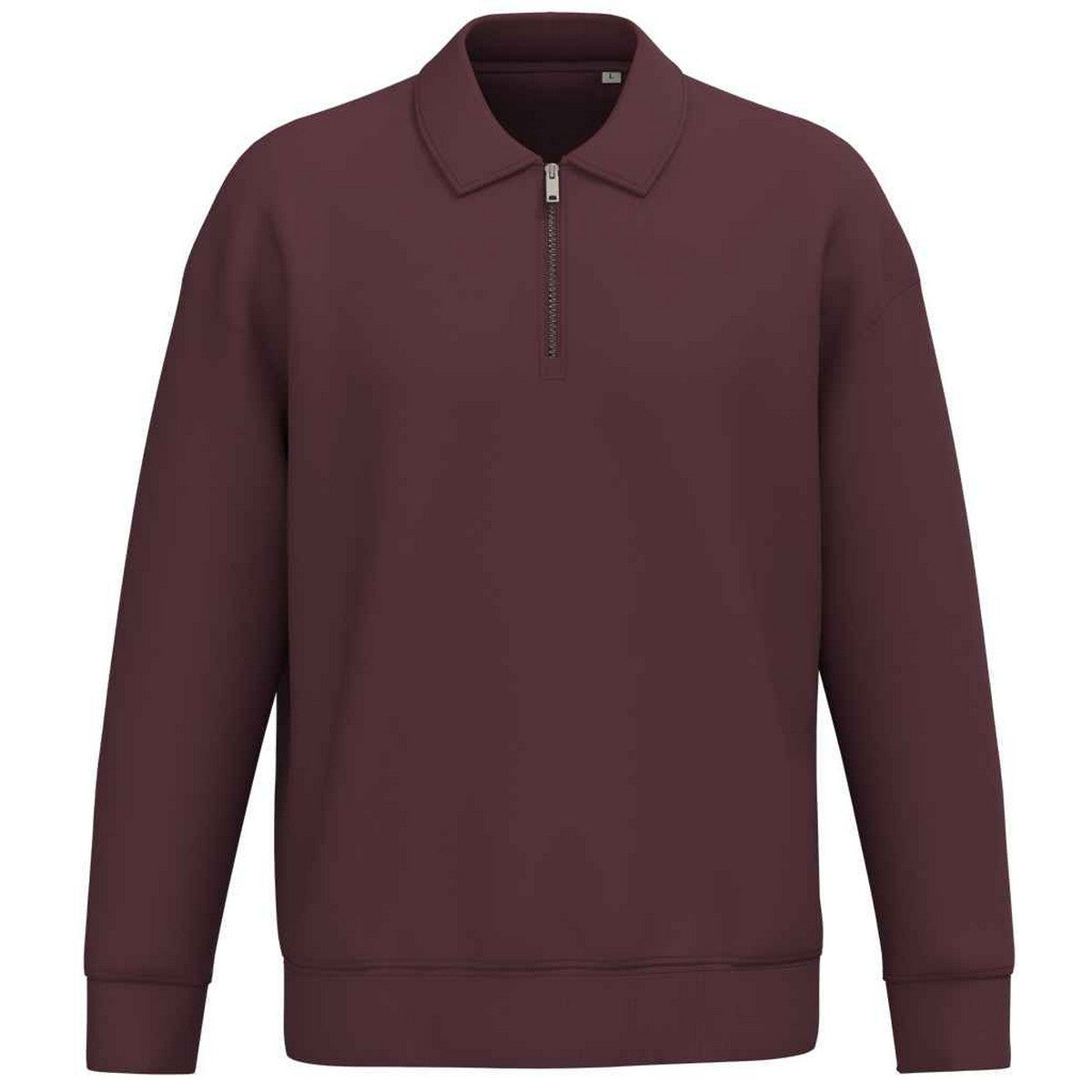 Dark Cherry - Front - Native Spirit Unisex Adult Quarter Zip Sweatshirt