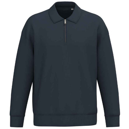 Navy - Front - Native Spirit Unisex Adult Quarter Zip Sweatshirt