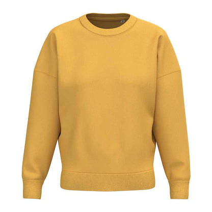 Sun Yellow - Front - Native Spirit Womens-Ladies Crew Neck Sweatshirt