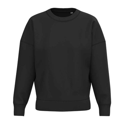 Black - Front - Native Spirit Womens-Ladies Crew Neck Sweatshirt