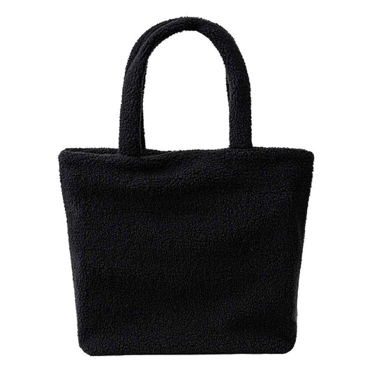 Black - Front - Brand Lab Borg Fleece 22L Tote Bag