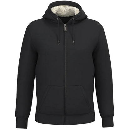 Black - Front - Native Spirit Unisex Adult Sherpa Lined Full Zip Jacket