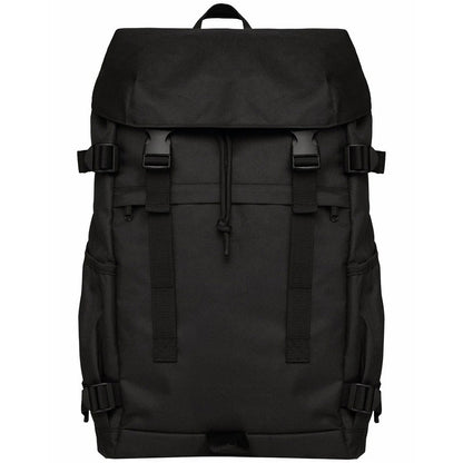 Black - Front - Native Spirit Plain Recycled Polyester Backpack