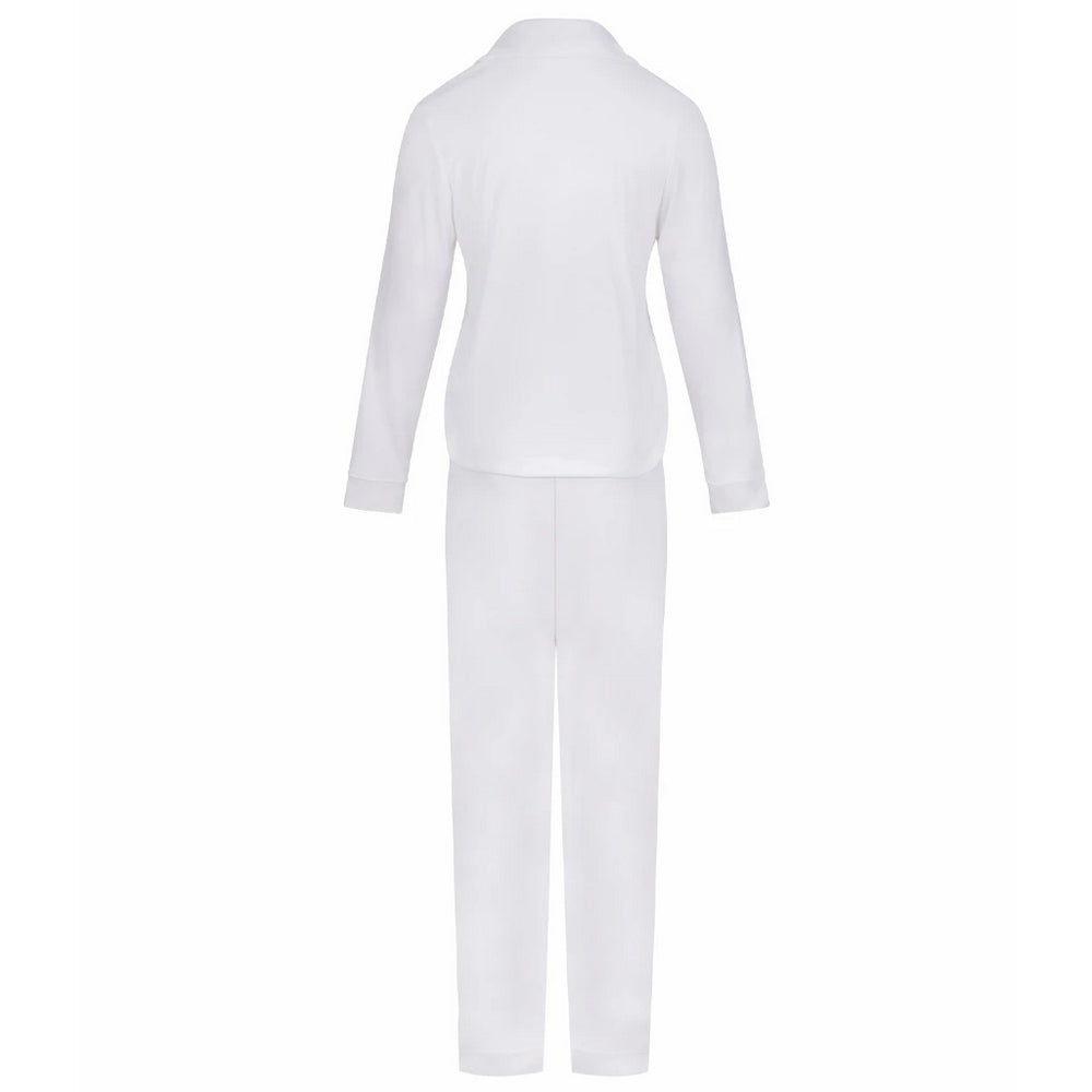 Ivory - Back - Towel City Womens-Ladies Soft Touch Long-Sleeved Pyjama Set