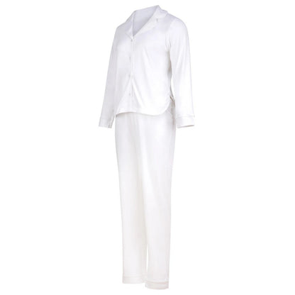 Ivory - Side - Towel City Womens-Ladies Soft Touch Long-Sleeved Pyjama Set