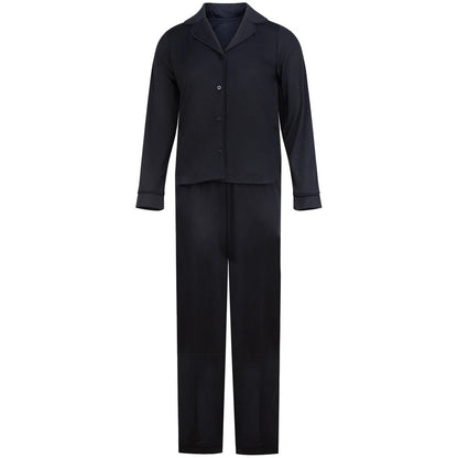 Black - Front - Towel City Womens-Ladies Soft Touch Long-Sleeved Pyjama Set