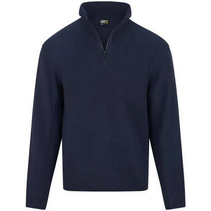 Navy - Side - PRO RTX Mens Quarter Zip Fleece Jacket