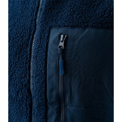 Navy - Side - Ravine Unisex Adult Borg Fleece Jacket