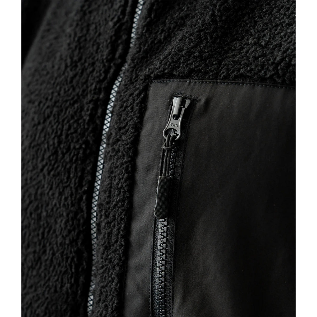 Black - Side - Ravine Unisex Adult Borg Fleece Jacket