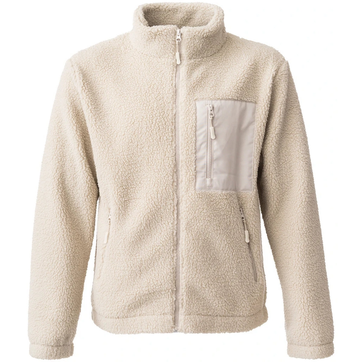 Natural - Front - Ravine Unisex Adult Borg Fleece Jacket