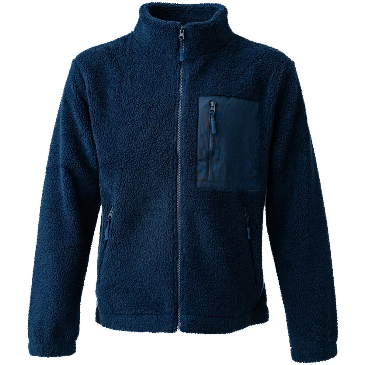 Navy - Front - Ravine Unisex Adult Borg Fleece Jacket
