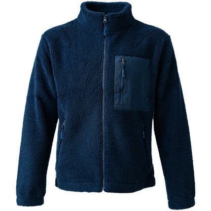 Navy - Front - Ravine Unisex Adult Borg Fleece Jacket
