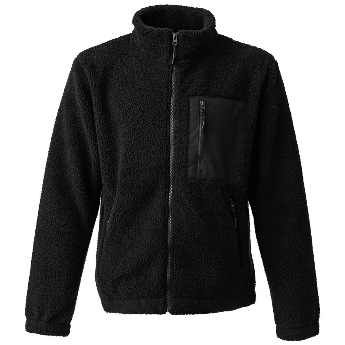 Black - Front - Ravine Unisex Adult Borg Fleece Jacket