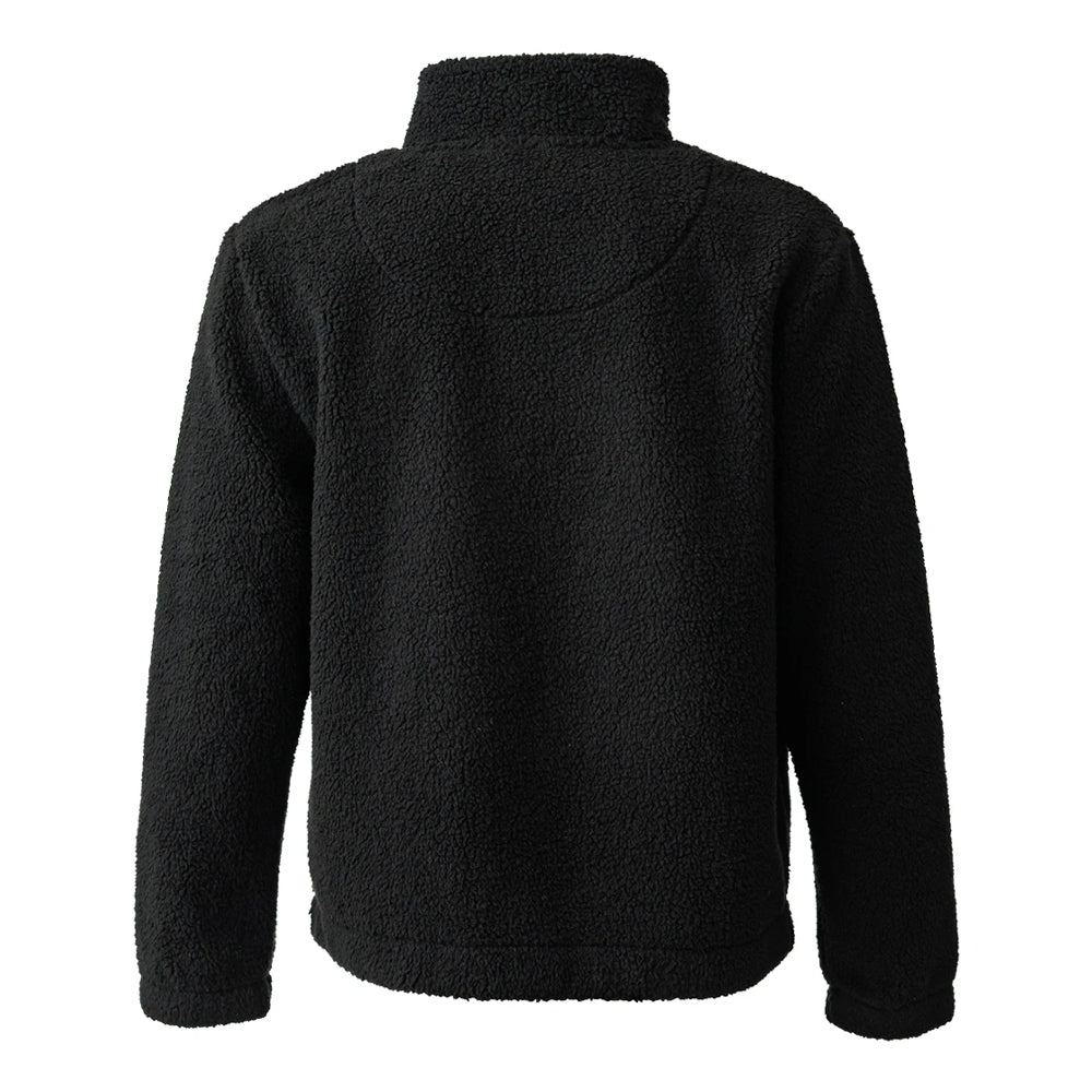 Black - Back - Ravine Unisex Adult Borg Quarter Zip Fleece Jacket