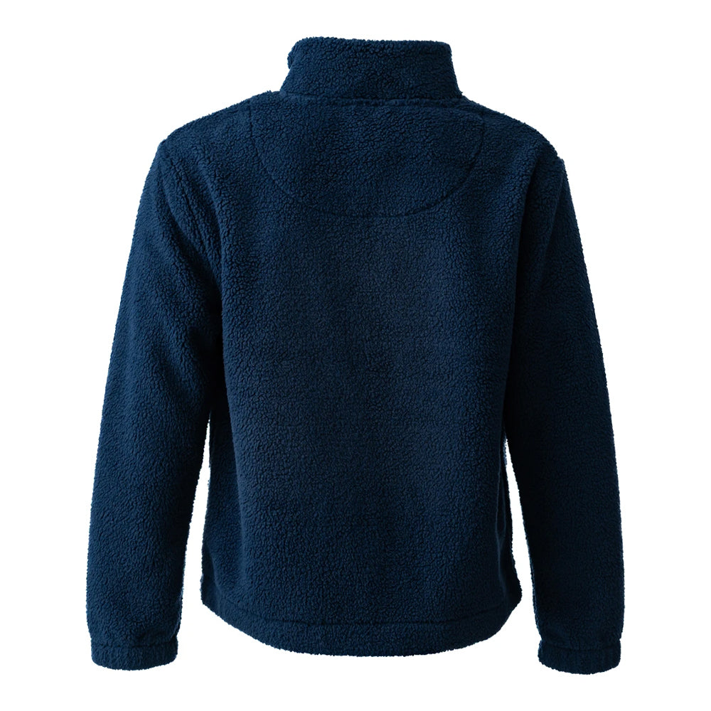 Navy - Back - Ravine Unisex Adult Borg Quarter Zip Fleece Jacket