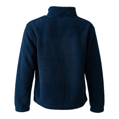 Navy - Back - Ravine Unisex Adult Borg Quarter Zip Fleece Jacket