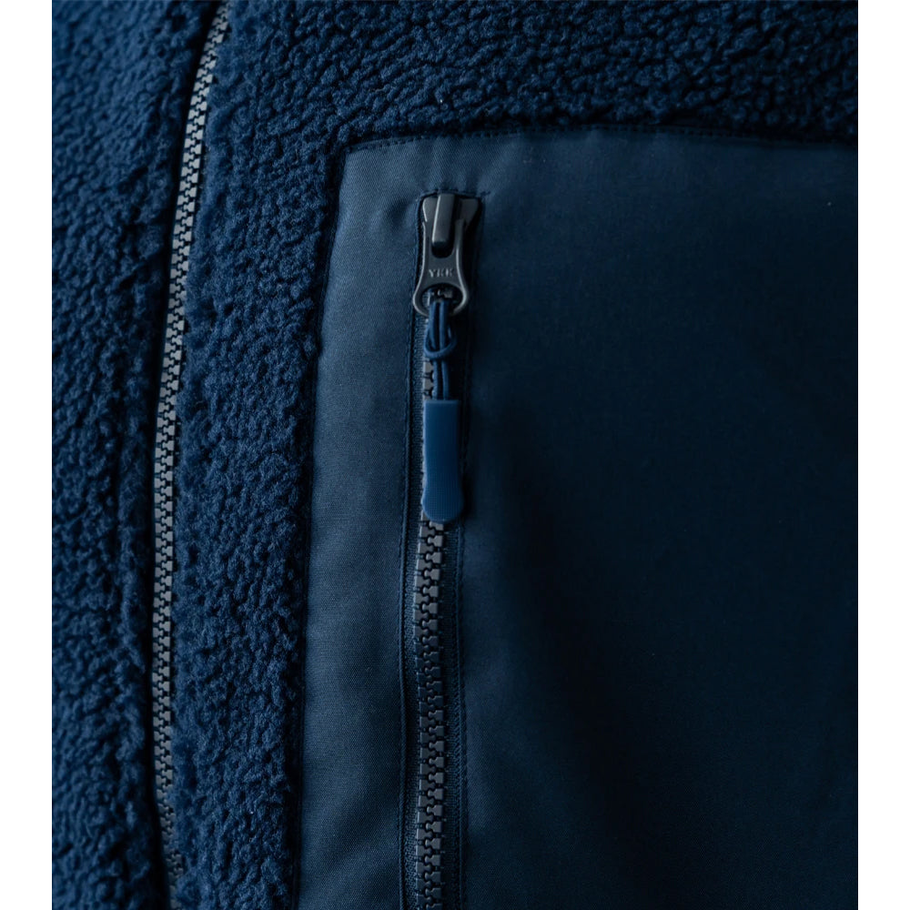 Navy - Lifestyle - Ravine Unisex Adult Borg Quarter Zip Fleece Jacket