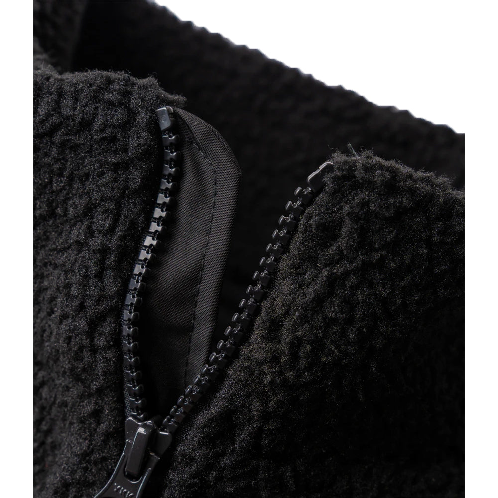 Black - Side - Ravine Unisex Adult Borg Quarter Zip Fleece Jacket