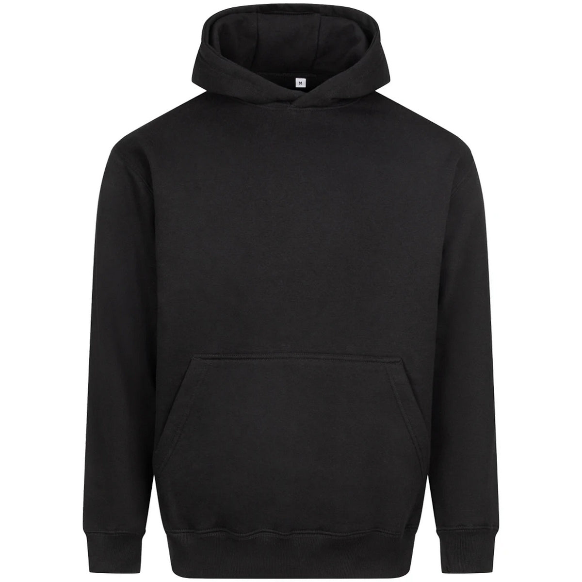 Deep Black - Front - Awdis Unisex Adult Vision Heavyweight Hoodie