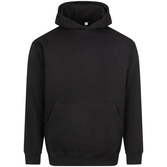 Deep Black - Front - Awdis Unisex Adult Vision Heavyweight Hoodie
