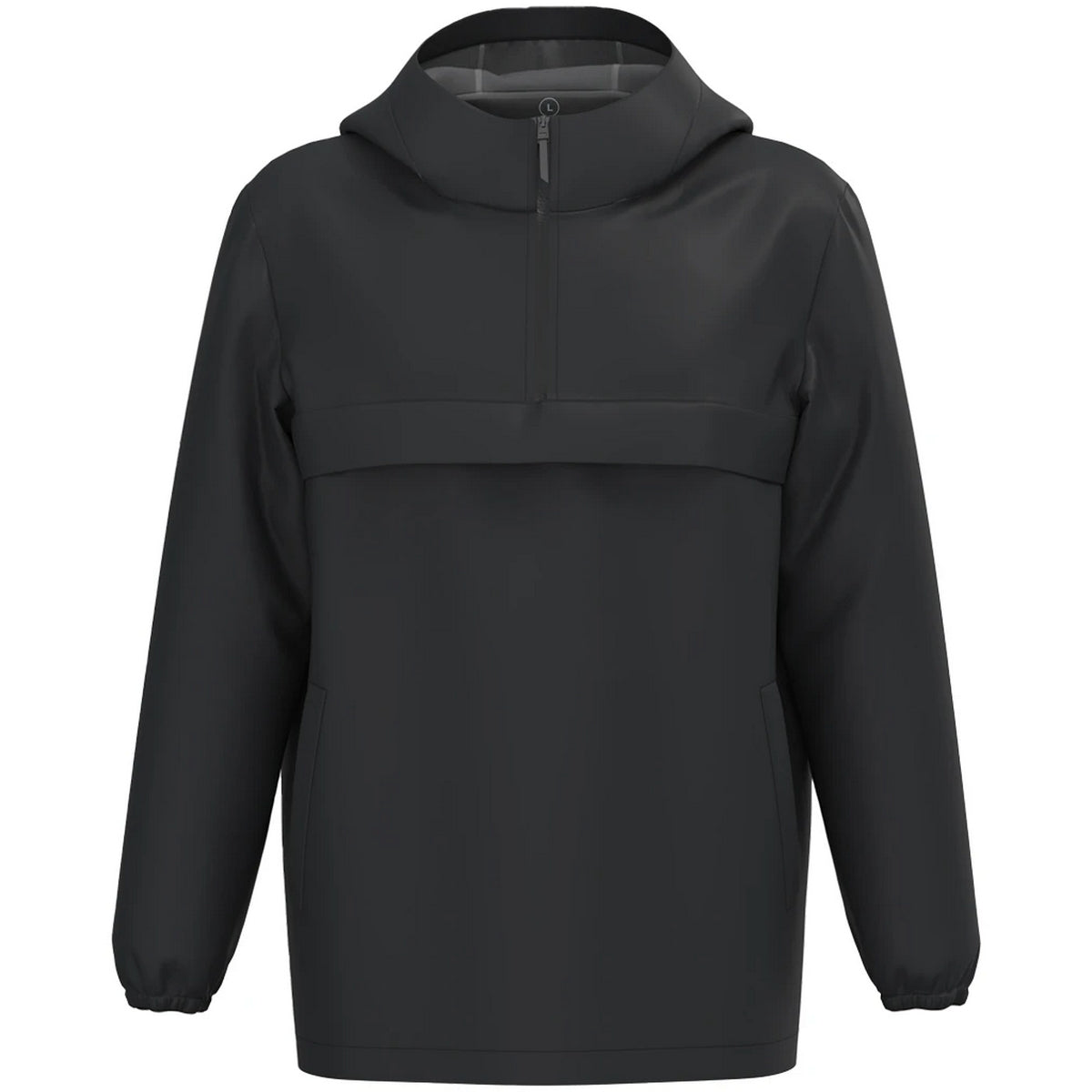 Black - Front - Native Spirit Unisex Adult Waterproof Quarter Zip Windbreaker