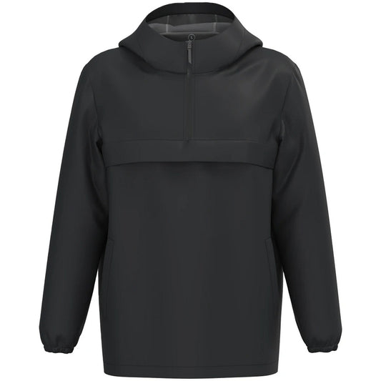 Black - Front - Native Spirit Unisex Adult Waterproof Quarter Zip Windbreaker