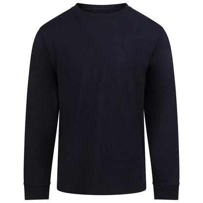 Deep Black - Front - Awdis Unisex Adult Long-Sleeved T-Shirt