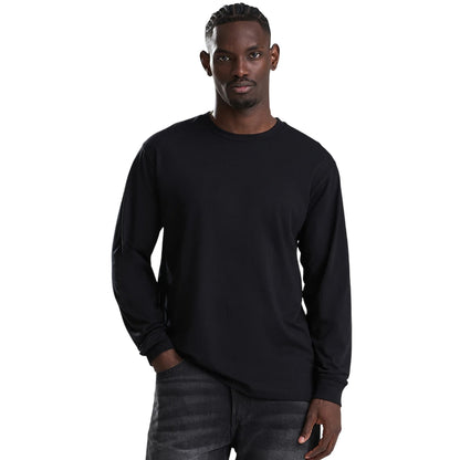 Deep Black - Lifestyle - Awdis Unisex Adult Long-Sleeved T-Shirt